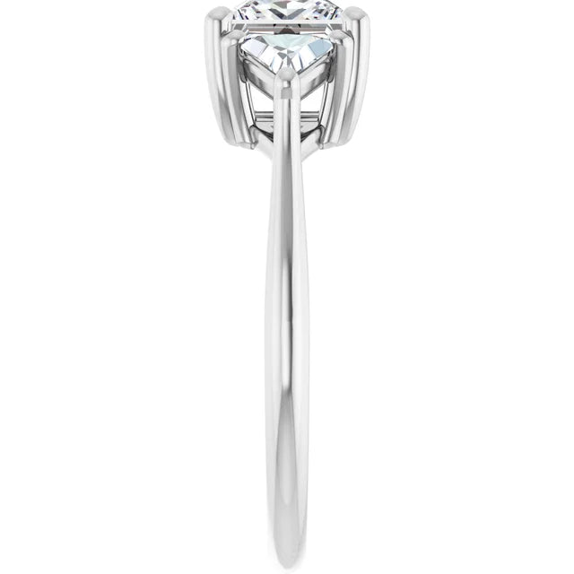 The Sophia 1.60ctw Princess and Trilliant cut Lab Grown Diamond Trilogy Engagement Ring