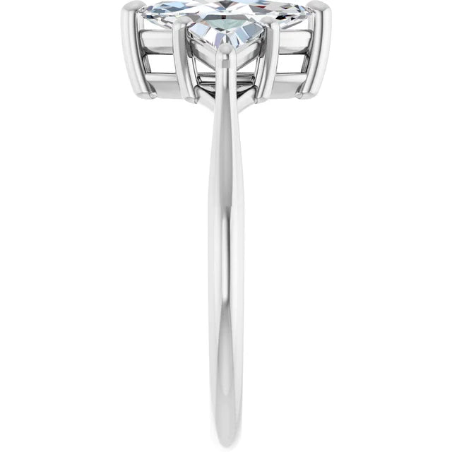 The Sophia 1.60ctw Marquise and Trilliant cut Lab Grown Diamond Trilogy Engagement Ring