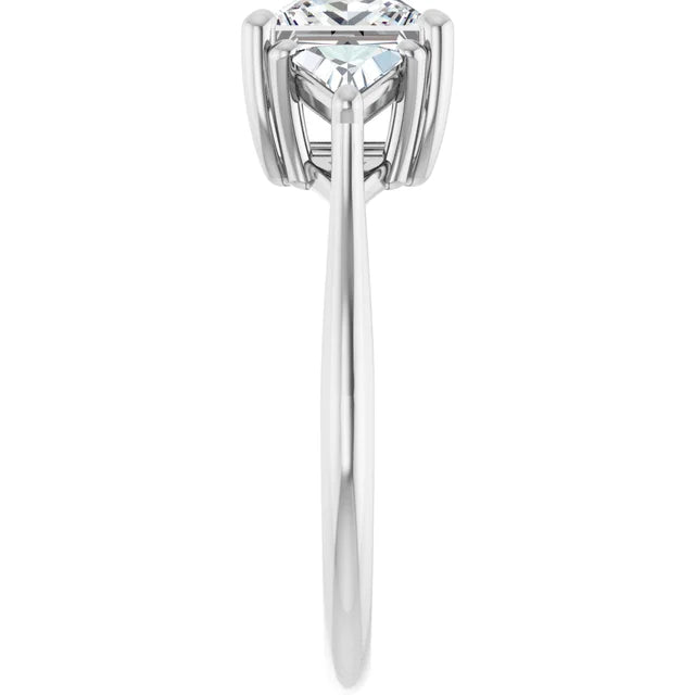 The Sophia 2.10ctw Princess and Trilliant cut Lab Grown Diamond Trilogy Engagement Ring