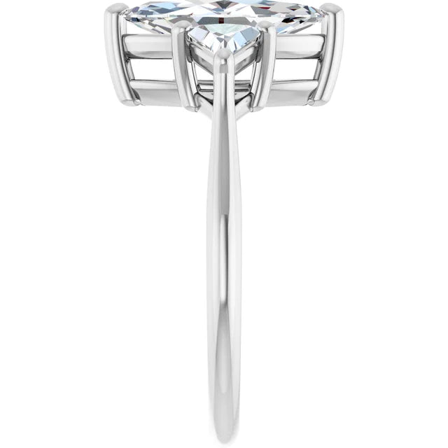 The Sophia 2.60ctw Marquise and Trilliant cut Lab Grown Diamond Trilogy Engagement Ring