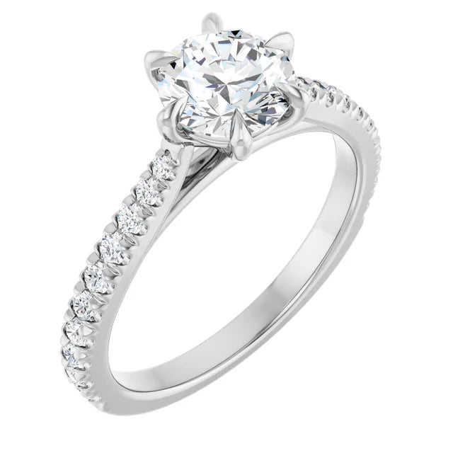 The Aurora 1.30ctw Round cut Lab Grown Diamond Engagement Ring