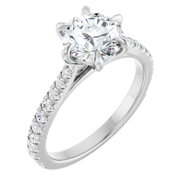 The Aurora 1.80ctw Round cut Lab Grown Diamond Engagement Ring