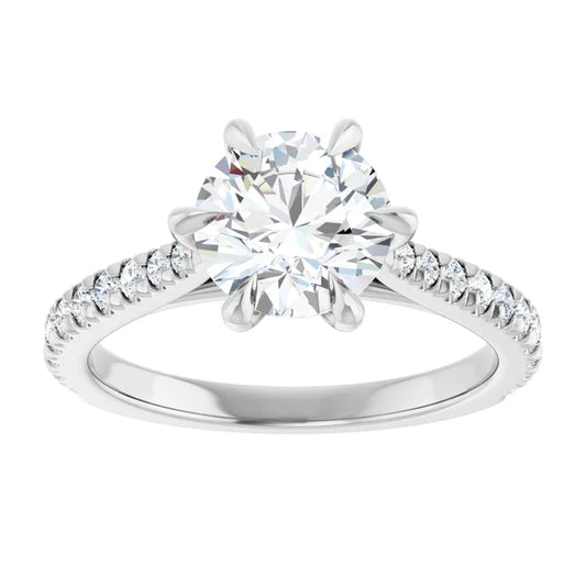 The Aurora 1.80ctw Round cut Lab Grown Diamond Engagement Ring