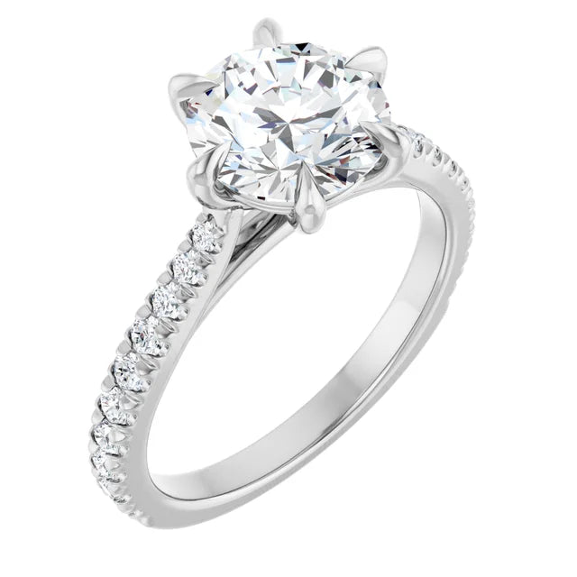 The Aurora 2.30ctw Round cut Lab Grown Diamond Engagement Ring