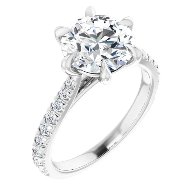 The Aurora 2.90ctw Round cut Lab Grown Diamond Engagement Ring