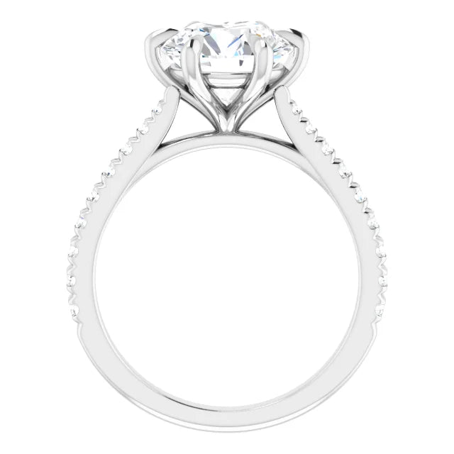 The Aurora 2.90ctw Round cut Lab Grown Diamond Engagement Ring