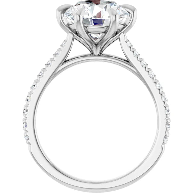 The Aurora 3.40ctw Round cut Lab Grown Diamond Engagement Ring