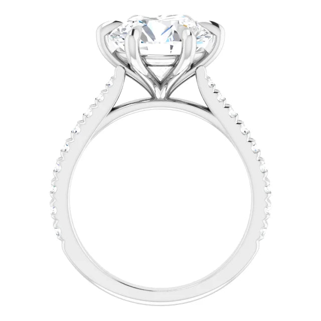 The Aurora 4.40ctw Round cut Lab Grown Diamond Engagement Ring