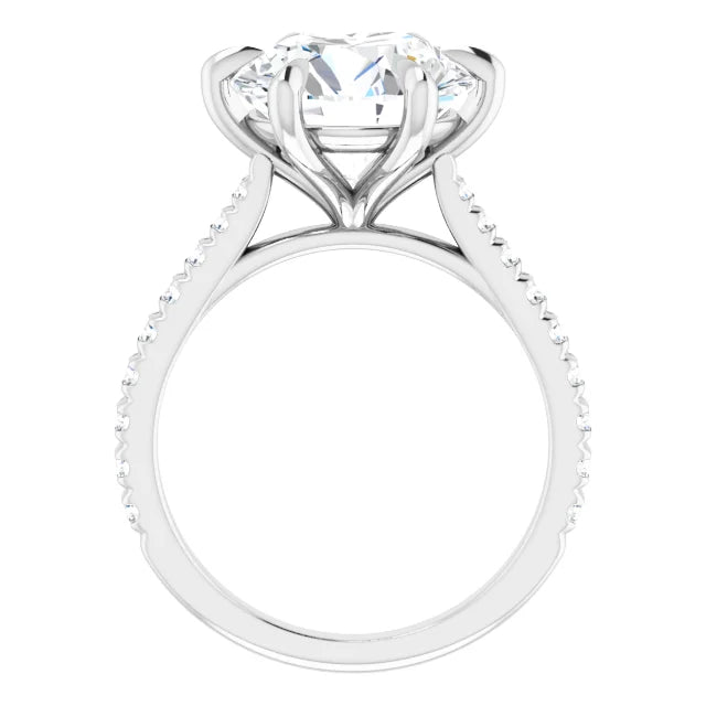 The Aurora 5.50ctw Round cut Lab Grown Diamond Engagement Ring