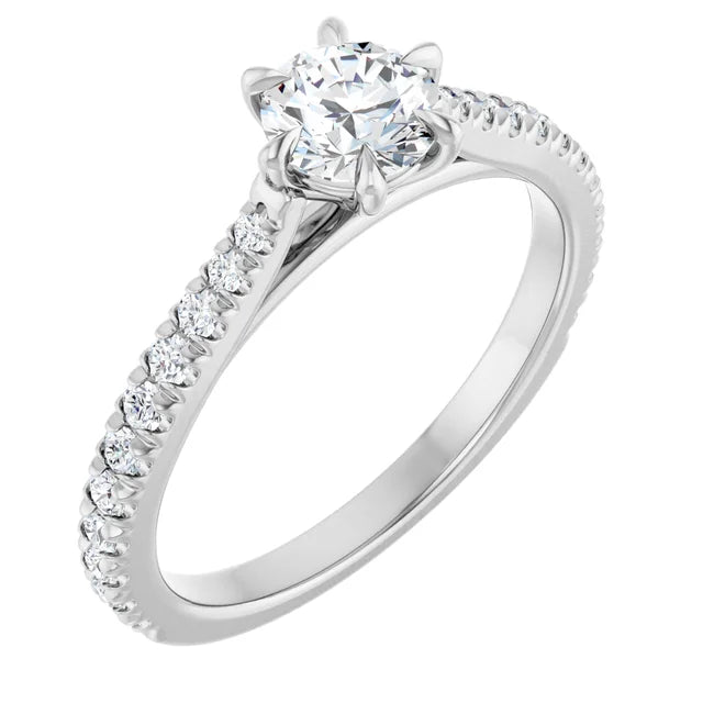 The Aurora 0.80ctw Round cut Lab Grown Diamond Engagement Ring