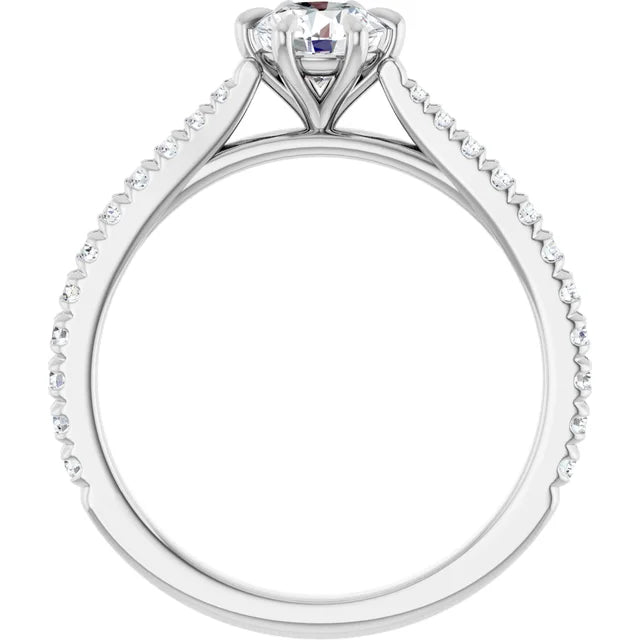 The Aurora 0.80ctw Round cut Lab Grown Diamond Engagement Ring