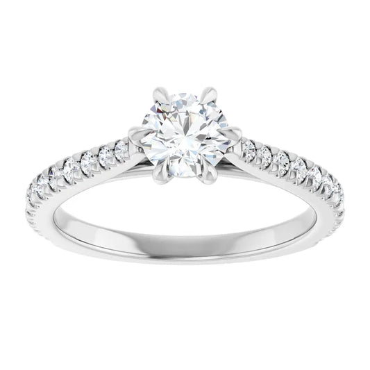 The Aurora 0.80ctw Round cut Lab Grown Diamond Engagement Ring