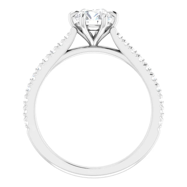 The Aurora 1.05ctw Round cut Lab Grown Diamond Engagement Ring