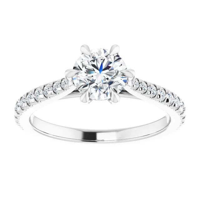 The Aurora 1.05ctw Round cut Lab Grown Diamond Engagement Ring