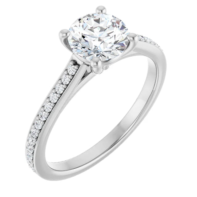 The Nora 1.18ctw Round cut Lab Grown Diamond Engagement Ring