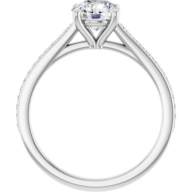 The Nora 1.18ctw Round cut Lab Grown Diamond Engagement Ring