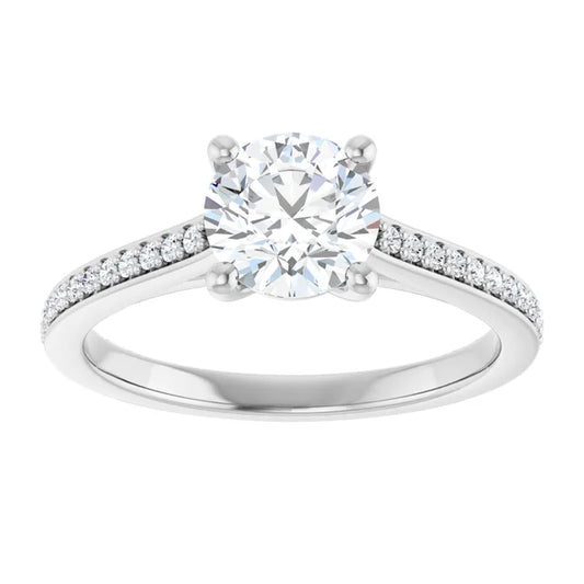 The Nora 1.18ctw Round cut Lab Grown Diamond Engagement Ring