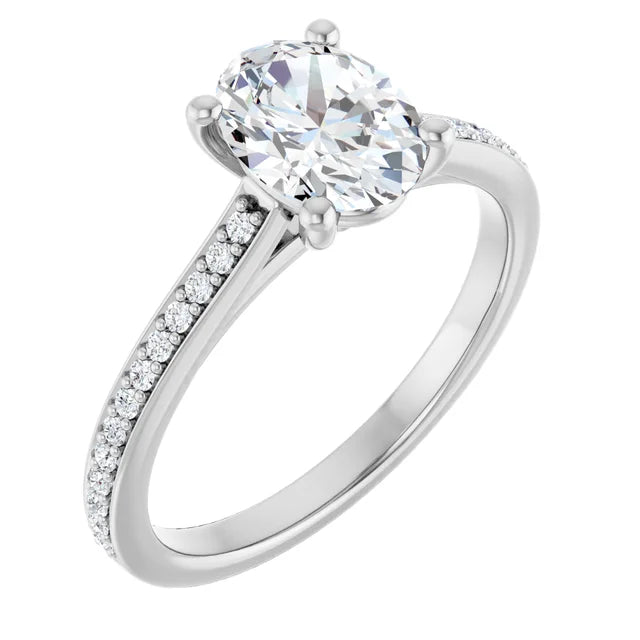 The Nora 1.18ctw Oval cut Lab Grown Diamond Engagement Ring