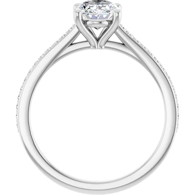 The Nora 1.18ctw Oval cut Lab Grown Diamond Engagement Ring