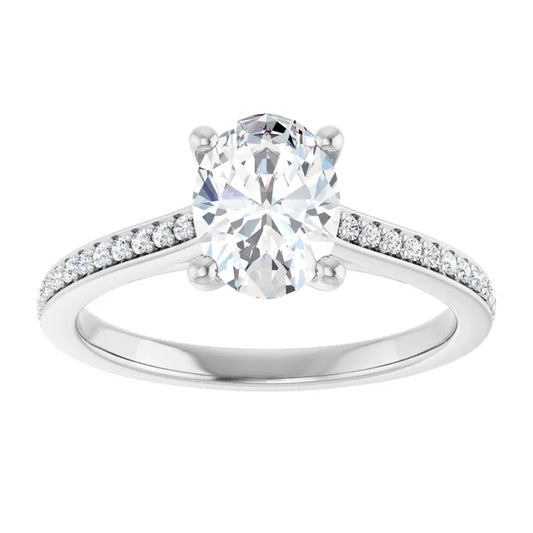 The Nora 1.18ctw Oval cut Lab Grown Diamond Engagement Ring