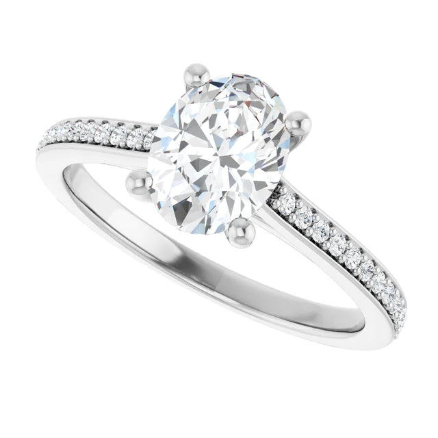 The Nora 1.18ctw Oval cut Lab Grown Diamond Engagement Ring