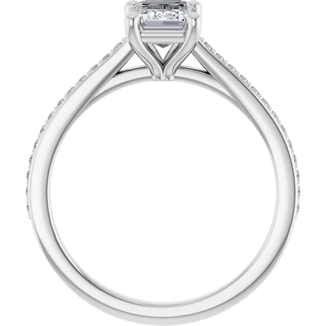 The Nora 1.18ctw Emerald cut Lab Grown Diamond Engagement Ring