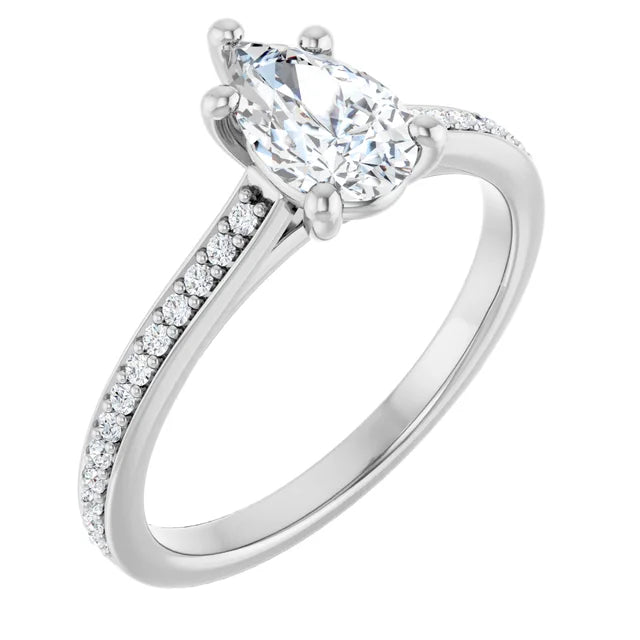 The Nora 1.18ctw Pear cut Lab Grown Diamond Engagement Ring