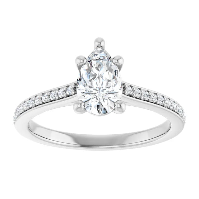 The Nora 1.18ctw Pear cut Lab Grown Diamond Engagement Ring