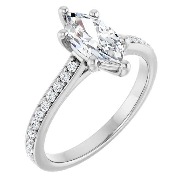 The Nora 1.18ctw Marquise cut Lab Grown Diamond Engagement Ring