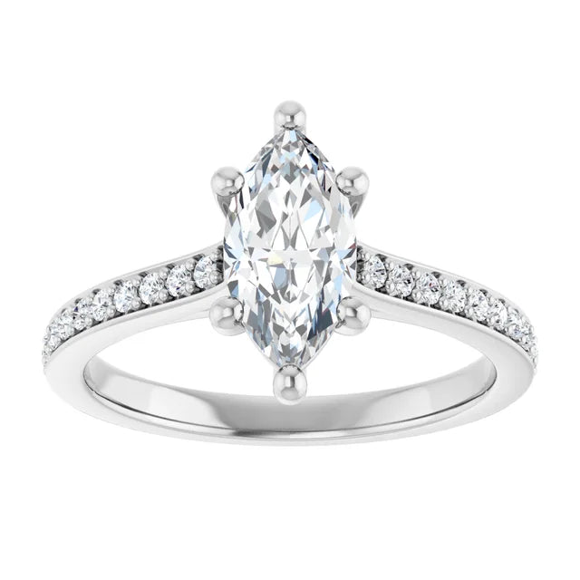 The Nora 1.18ctw Marquise cut Lab Grown Diamond Engagement Ring