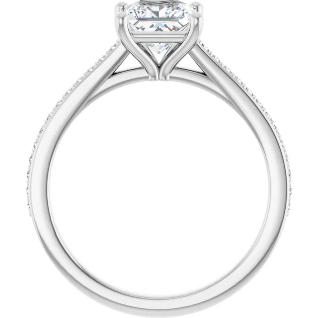 The Nora 1.18ctw Princess cut Lab Grown Diamond Engagement Ring