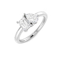 1.00ct Toi Et Moi Emerald & Pear Lab Grown Diamond Ring