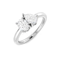 1.00ct Toi Et Moi Oval & Pear Lab Grown Diamond Ring
