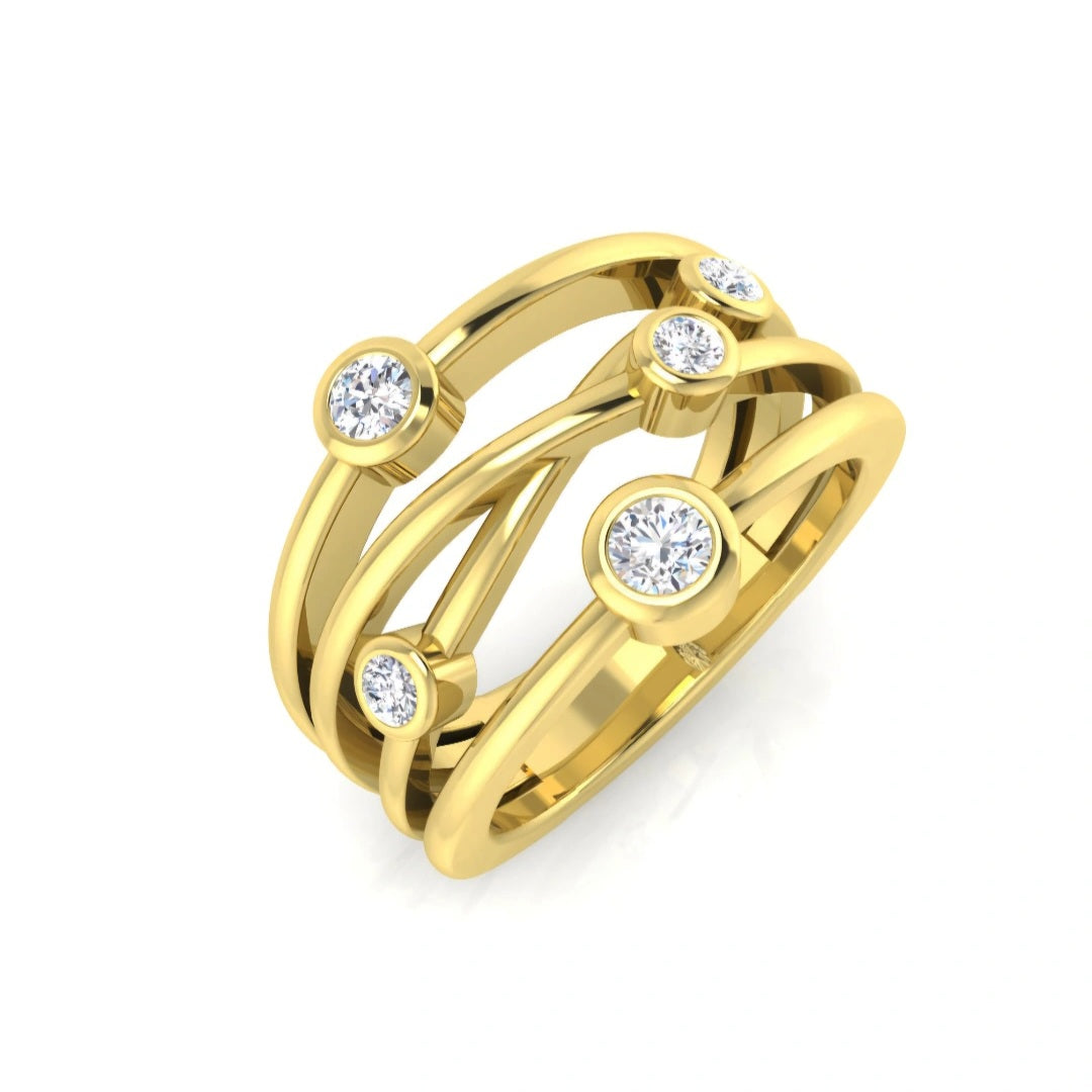 0.42ct Lab Grown Diamond Bubble Wrap Ring