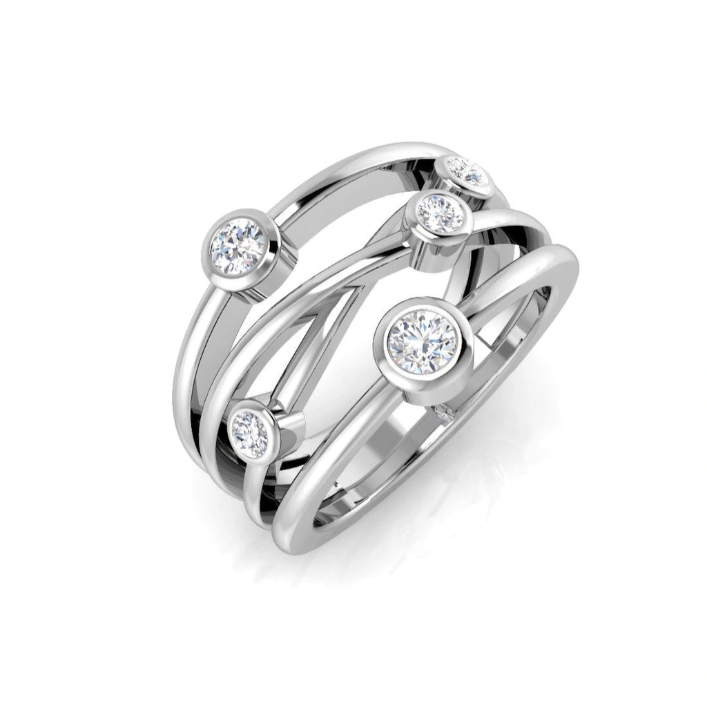 0.42ct Lab Grown Diamond Bubble Wrap Ring