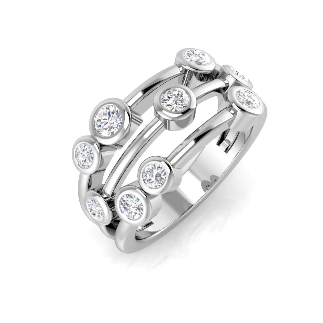 0.70ct Lab Grown Diamond Bubble Wrap Ring