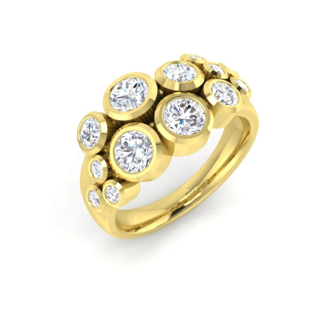 1.64ct Lab Grown Diamond Bubble Ring