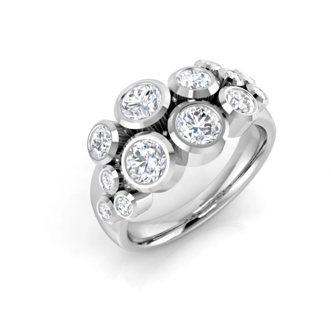 1.64ct Lab Grown Diamond Bubble Ring