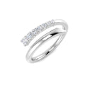 0.22ct Lab Grown Diamond Open Bypass Ring