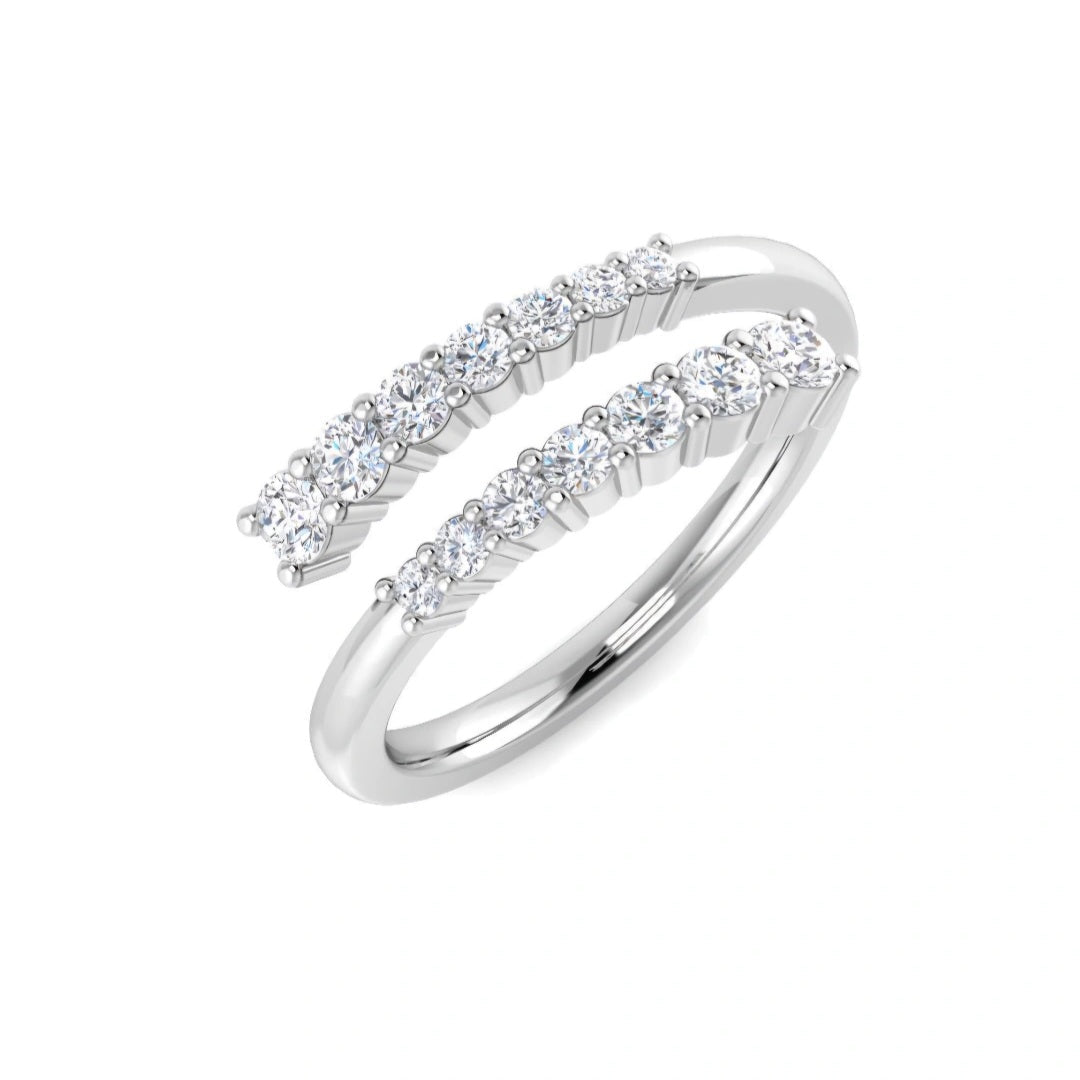 0.45ct Lab Grown Diamond Open Bypass Ring