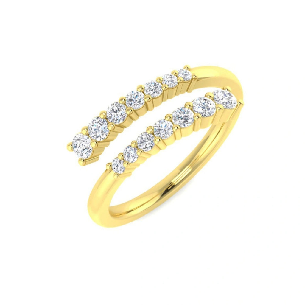 0.45ct Lab Grown Diamond Open Bypass Ring