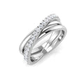 0.30ct Round Lab Grown Diamond Crossover Ring