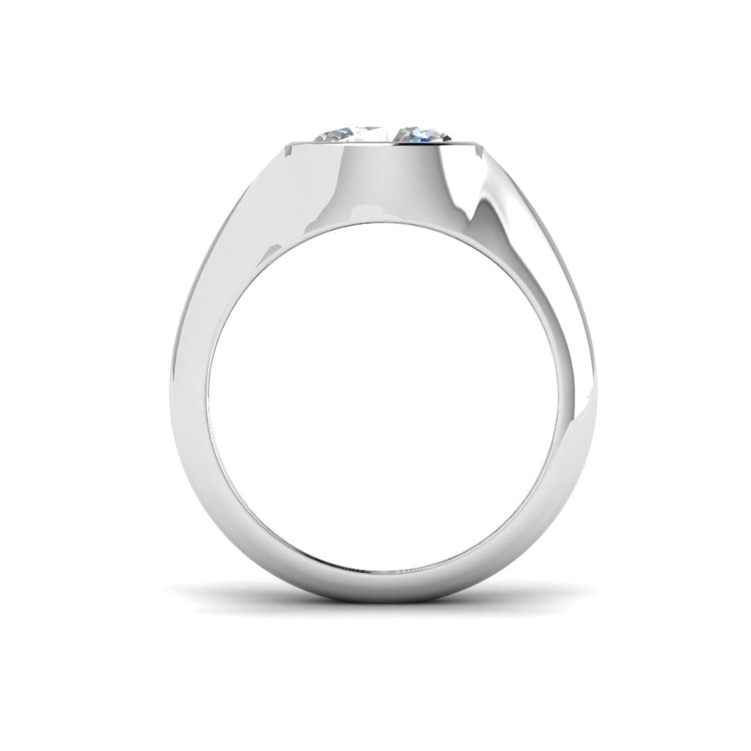 1.00ct Oval Lab Grown Diamond Signet Ring