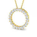 2.00ctw Lab Grown Diamond Circle Necklace in 9k Gold