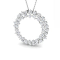 3.00ctw Lab Grown Diamond Scattered Circle Necklace in 9k Gold