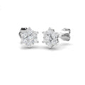 0.88ct Lab Grown Diamond Round Cluster Earrings in 9k Gold