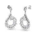 3.15ct Lab Grown Diamond Scattered Chandelier Drop Earrings