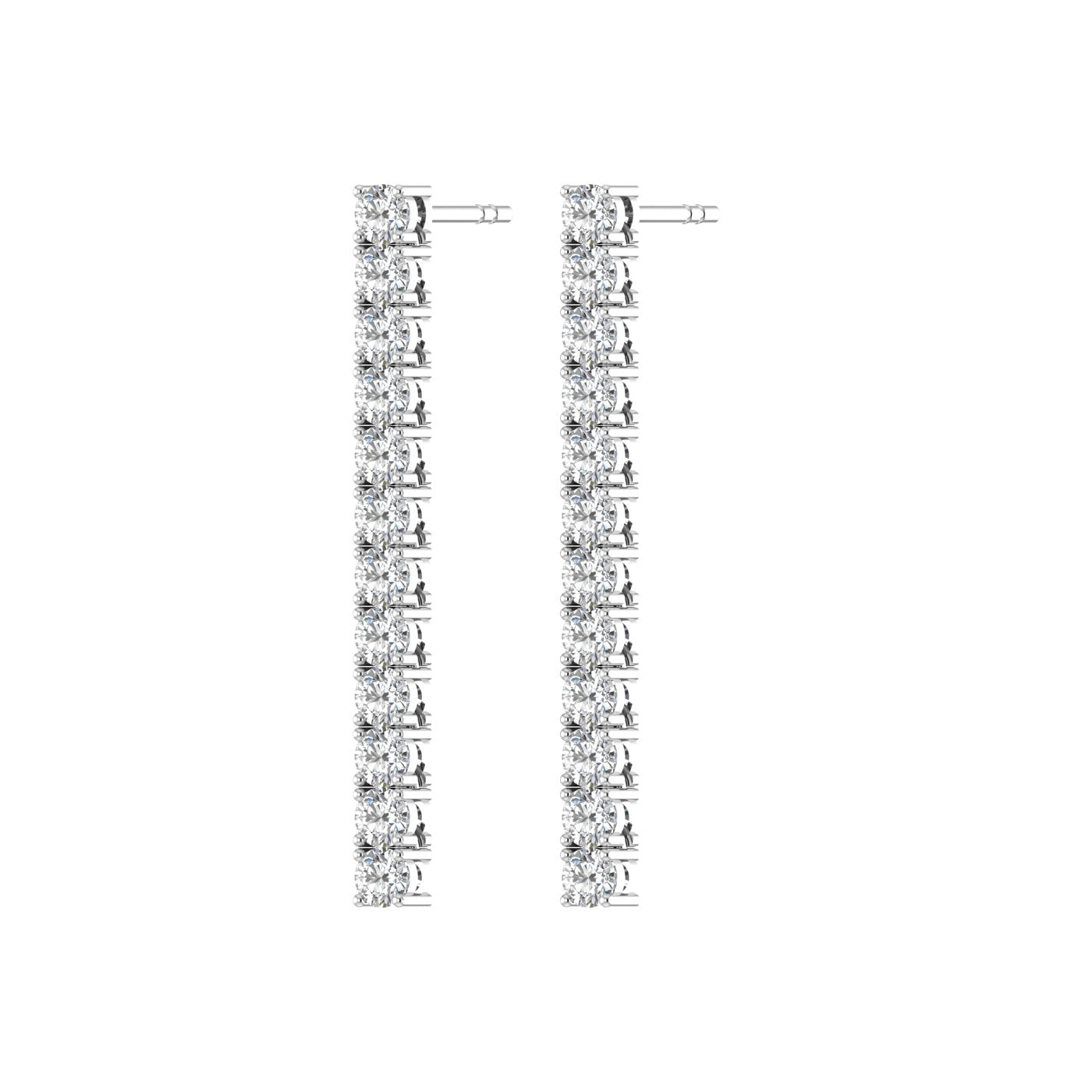 2.00ct Lab Grown Diamond Line Drop Earrings in 14k Gold