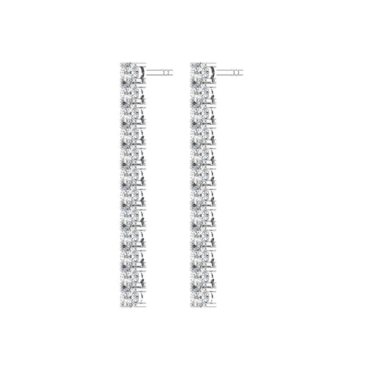 2.00ct Lab Grown Diamond Line Drop Earrings in 14k Gold