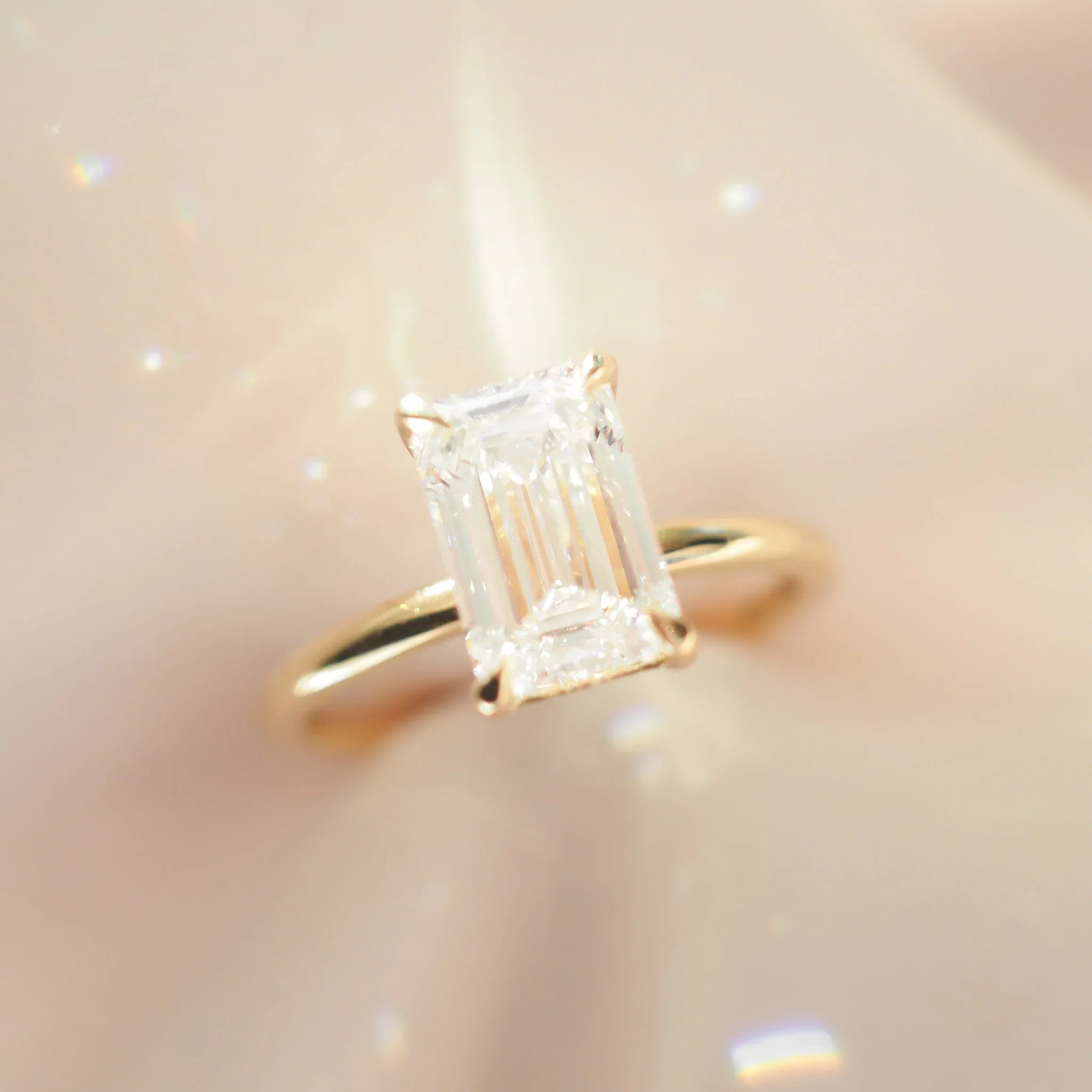 The Emma 2.00ct Emerald cut Lab Grown Diamond Solitaire Engagement Ring